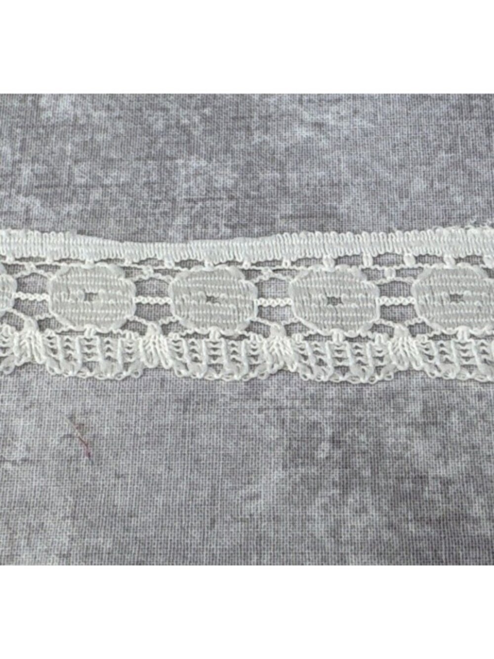 White Lace Trim 1" x 3 yards Total Floral Pattern Sewing Craft Vintage